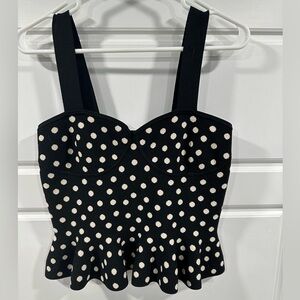 Black and white Express Peplum top. A little cropped. Size medium NWT